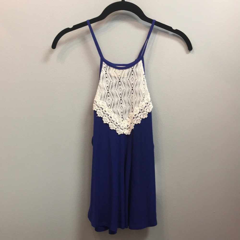 Lucy Love Boho crochet front tank